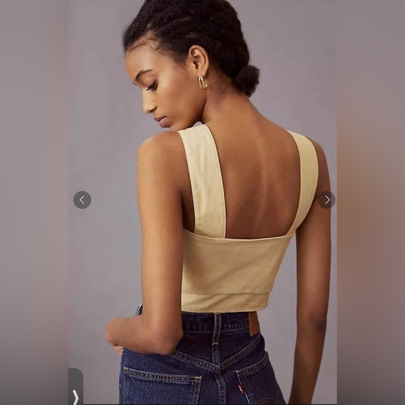 NWT Anthropologie Eva Franco Trench Buttoned Blouse Tank Top size 8 - Picture 6 of 13